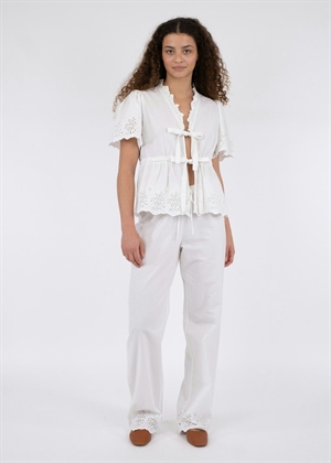 Satsi Embroidery bluse White Neo Noir 